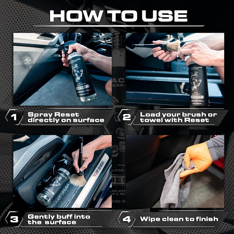 BlackLine Luxury Scented Interior Cleaner Reset Deep Cleans & Deodorizes All Surfaces, pH-Neutral High-Foam Formula, Long-Lasting Premium Fragrance for Car - Image 5